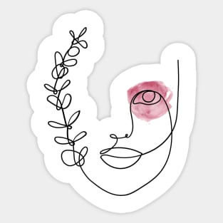 Line Art Face Sticker